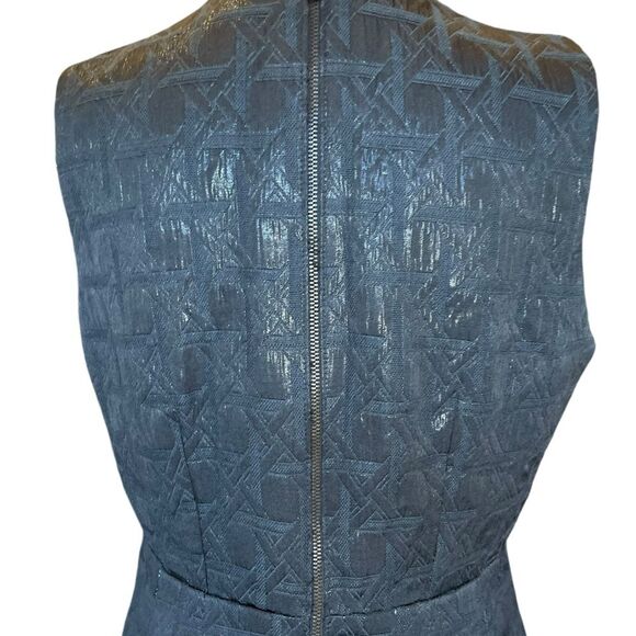 Kirna Zabete For Target Dress Black Metallic Jacquard Wrap A Line Womens Size 10 - Picture 6 of 12